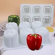 bingxqiso 1PC 6 Chili Mousse Mould Cake Mould DIY Vegetable Chocolate Mould Ice Cream Mould Aromatherapy Mould Chocolate Mould Baking Mould