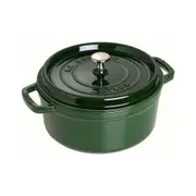 Staub 24cm/3.8L Cast Iron Round Cocotte Pot w/Lid Induction Cookware Basil Green