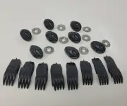 8 Sets VTG Zims 30mm Black Plastic Koala Bear Nose & Paws Hands Craft Toy Animal