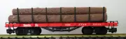 G Scale Bachmann Big Haulers ATSF Santa Fe Flat Car #1422 w/ Logs no box