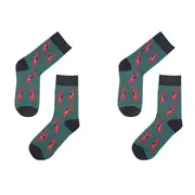 2PK Sole Mates Unisex Casual Dress Novelty Sturt Pea Themed Socks Pair One Size