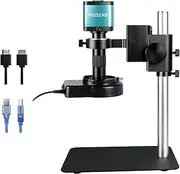 RUZIZAO Digital Microscope with Metal Base, 4K 48MP HD Quality Industrial Microscope USB/HDMI Interface with 150X