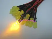 20pcs, 5mm Yellow Diffused Round 9V 12V DC Pre-Wired LED Leds Light Diodes 20CM