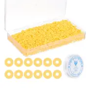 4000 Pcs 6mm Flat Round Clay Spacer Bead Bracelet Making Kit, Yellow