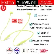 Beats Flex Wireless Bluetooth Earphones - Yuzu Yellow USB-C Neckband Earbuds New