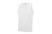 AWDis Just Cool Mens Sports Gym Plain Tank / Vest Top (Arctic White) - UTRW687