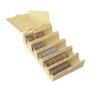 Clamshell Coin Holder Storage Box | Coin Sorter | Small & Portable | Durable