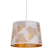 Ipil White Tapered Laser Cut Pendant - Fall Leaf