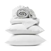 Coyuchi Heritage 4 Piece Percale Sheet Set, California King
