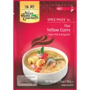 Asian Home Gourmet Yellow Curry Paste for Thai Nam Prik Keang Kari 50g