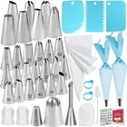 Piping Bags and Tips Set - 50Pcs Cake Decorating Supplies Kit with Icing