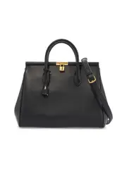 Dolce & Gabbana Calfskin Top Handle Bag With Classic Shoulder Strap
