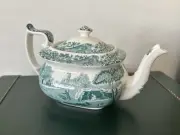 Rare Green Spode Italian Teapot From Fortnum And Mason London