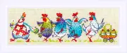 Cluck-cluck?!!! ~ Chickens Counted Cross Stitch Kit by Riolis
