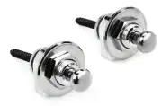 Grover GP800C Strap Lock Set - Chrome (5-pack) Bundle