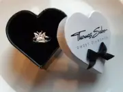 Thomas Sabo sterling silver 925 diamond butterfly ring Size 54 (N 1/2)