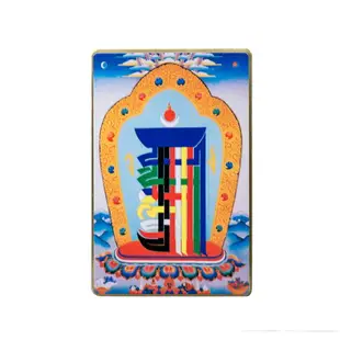 歐斯特 隨身十相自在小佛卡銅箔卡片時輪金剛咒牌佛像西藏小唐卡