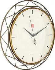 [Bulova] Clocks C4834 Luxfer Prism 14 Inch Frank Lloyd Wright Inspired Wall Clock