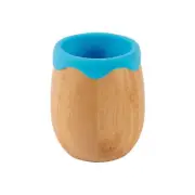 1x Tiny Dining Blue 130ml Bamboo Baby Toddler Sippy Cup BPA Free Drinking
