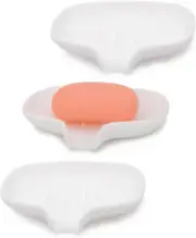 3 Pack Soap Bar Holder, Self Draining Soap Dish, Quick Drainage, Soap Dishes fo