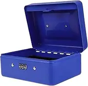 Safe Box for Money Locking Cash Container Metal Cash Box Portable Handle Home Office Change Holder Case