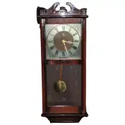 Antique Reproduction Quartz Movement Walnut Seth Thomas Wall Clock NOS in Box