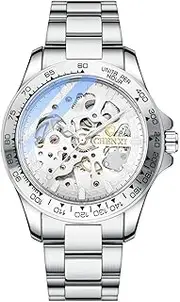 [DAXIAOYU] Men Automatic Watches Mechanical Wrist Watch Hollowed Out Luminous Self-Winding Stylish Business Watches