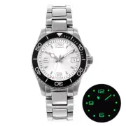 40mm Automatic Diver Watch Silver Sterile Dial Japan Miyota New Conquest Style