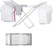 Winged Clothes Airer Drying Rack, Electric Clothes Dryer, Laundry Dryer Rail Rack, Folding Clothes Airer Laundry Drying Horse Rack for Clothing, Bedding, Towels
