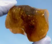 Libyan Desert Glass Meteorite Tektite impact specimen( 225 crt)Dimples Dark Gem