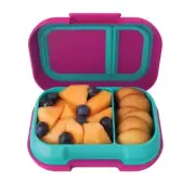 Bento Snack Box Kids Leakproof School Picnic Lunch Food Container Fuchsia/Teal