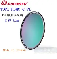 在飛比找Yahoo!奇摩拍賣優惠-【高雄四海】SUNPOWER HDMC CPL 72mm 環