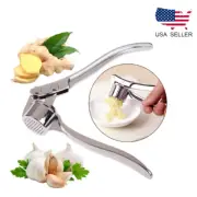 Garlic Press Crusher Mincer Squeezer Smasher Ginger Stainless Steel Kitchen Tool