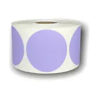 Zebra Eltron 2.25” Round Lav Direct Thermal Labels 1” Core - (2) Rolls of 600 EA