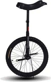 Classic Black Unicycle for Beginner to Intermediate Riders, 24 Inch 20 Inch 18 Inch 16 Inch Wheel Unicycle for Kids/Adult (Color : Black, Size : 20 Inch Wheel) Durable TDF