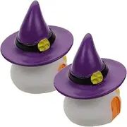 2Pcs Miniature Halloween House Model Creative Resin Figurines for Micro Landscape for Desktop Decor Miniature Garden and Party Decorations