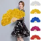Long Imitation Belly Dancing Fan Folding Long Silk Fans Square Dancing
