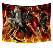 Knights on Fire the Four Horsemen Tapestry