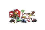 Miasto 10cm Horse Stable Barn Playset with Tractor Playset Kids Childrens Toy