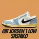 【NIKE 耐吉】休閒鞋 Air Jordan 1 Low Sashiko 牛仔布 丹寧 車縫線 藍 男鞋 FN7670-493
