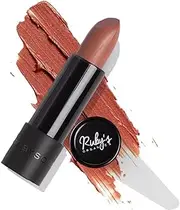 [RUBY'S ORGANICS] Semi-Matte Lipstick for Women, Hydrating and Highly Pigmented, Moisturizing & Non Drying, Lightweight & Long Lasting Formula, Lip Makeup, Paraben-Free, Brown Cocoa, 3.7g