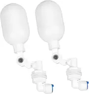 Milisten 2pcs Water Tank Float Aquarium Control Valve Horse Trough Float Valve White Plastic