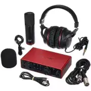 Focusrite Scarlett 2i2 Studio 4th Gen USB C Audio Interface Bundle Mic Headphone