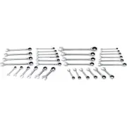 Klutch Ratcheting Combination Wrench Set, 32-Pc., SAE & Metric