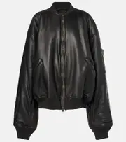 [Balenciaga] Balenciaga Leather bomber jacket AU 16 black