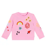 [Stella McCartney Kids] Stella McCartney Kids Baby embroidered cotton jersey sweatshirt M 3 multicoloured