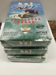 1994 Futera HOT SURF Trading Card "EXPORT" FACTORY BOX (40 PACKS) x 3 Slater etc