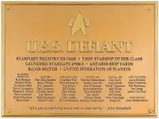 Defiant Dedication Plaque Star Trek Eaglemoss new in box