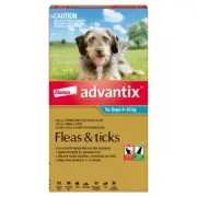 Advantix for Medium Dogs 4-10kg Teal Kills Fleas and Ticks 3 pack