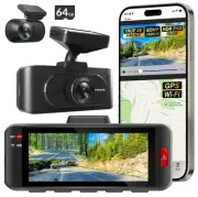 Dual Lens Dash Cam – Front 8MP TRUE NATIVE 4K & Rear FHD HDR with STARVIS Sen...